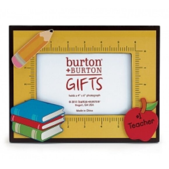 Yellow Ruler Teachers Count Wooden Photo Frame - Picture 1 of 1